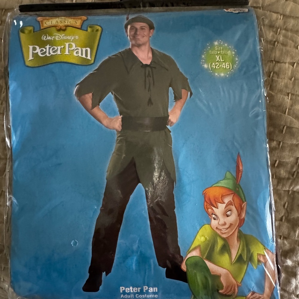 Disney Peter Pan Green and Black Costume XL